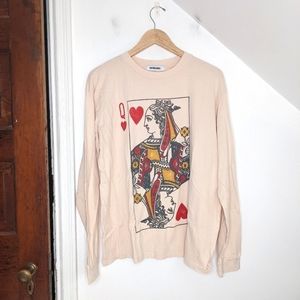 DAYDREAMER X Free People Queen Of Hearts Oversized Long Sleeve Tee NEW Size M